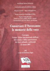 Conservare il Novecento: la memoria della voce