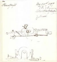 Immagine originale brevetto fonografo Edison